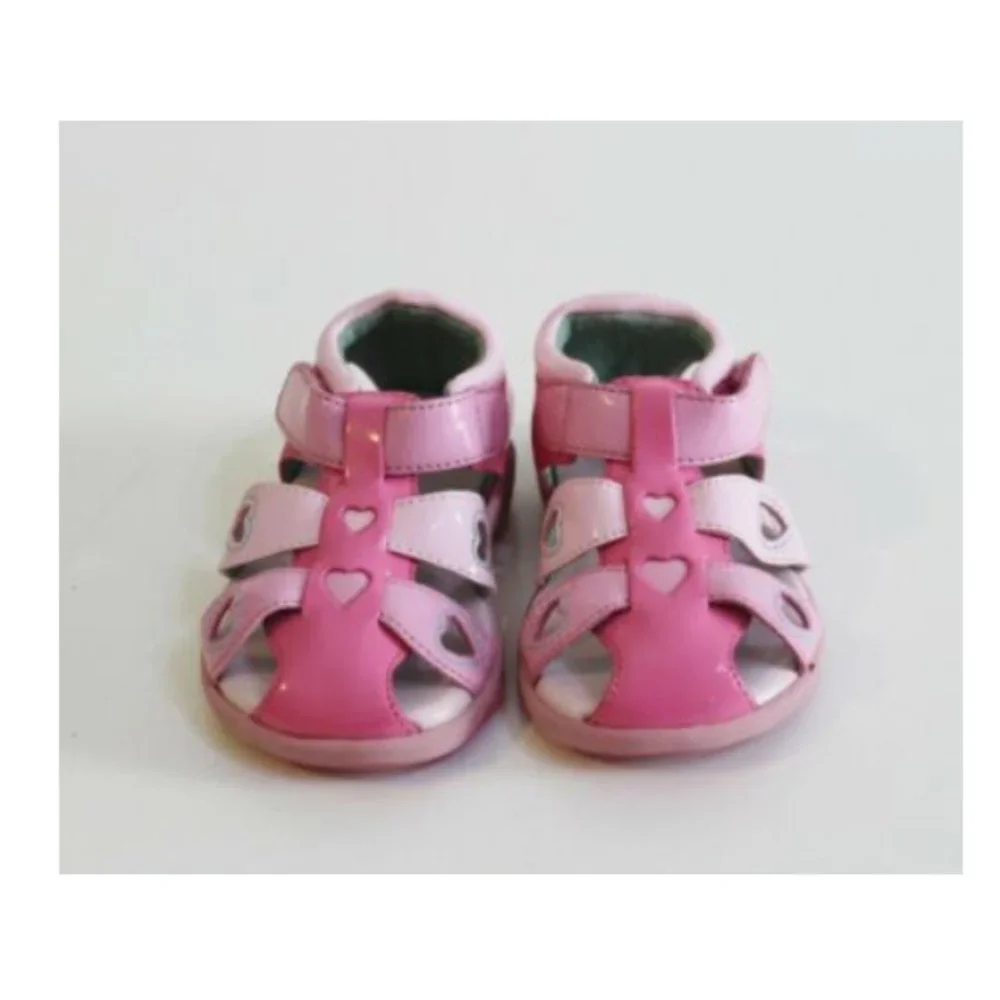 Circo Vintage Pink Heart Baby Girl Sandals Size 2